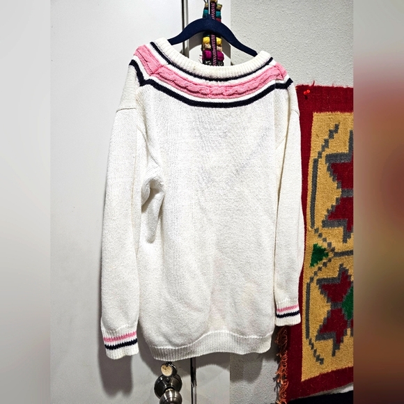 Vintage PS Sport V-neck preppy sweater PM - Picture 2 of 3